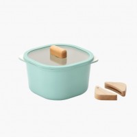 Neoflam - FIKA 16cm IH湯鍋連蓋+木手柄2件 (薄荷綠)