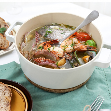 Neoflam - FIKA 22cm IH雙耳湯鍋連蓋 (白色)