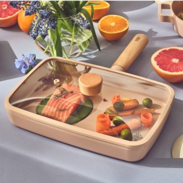 Neoflam - FIKA 29cm IH方形平底鍋 (連蓋) (粉色)