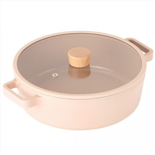 Neoflam - FIKA 30cm IH雙耳湯鍋連蓋 (粉色)