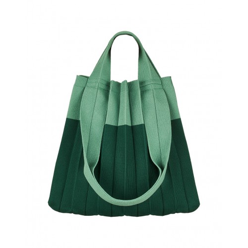 PLEATSMAMA Two-Way Shopper Bag Olive