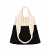 PLEATSMAMA Two-Way Shopper Bag White Black