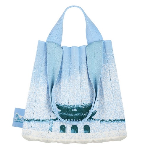 PLEATSMAMA Seoul Edition Two-Way Shopper Bag Ocean Sky