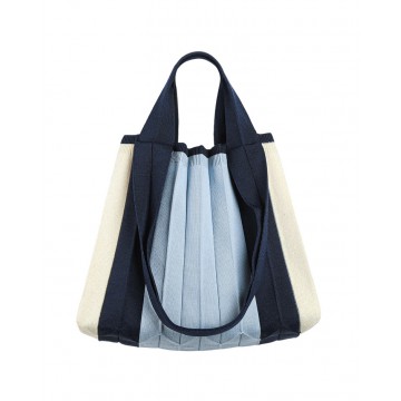 PLEATSMAMA Two-Way Shopper Bag Blue