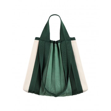 PLEATSMAMA Two-Way Shopper Bag Deep Green
