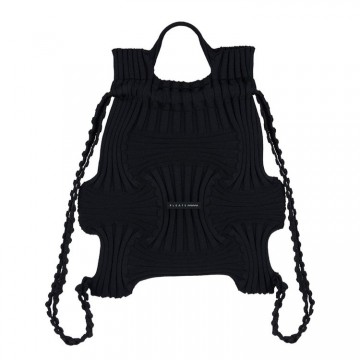 PLEATSMAMA Mini Bow Backpack Black