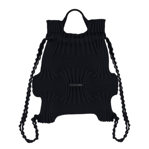PLEATSMAMA Mini Bow Backpack Black