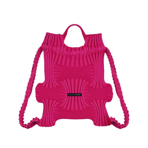 PLEATSMAMA Mini Bow Backpack Pink