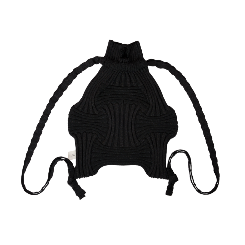 PLEATSMAMA New Bow Backpack Glitter Black