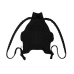 PLEATSMAMA New Bow Backpack Glitter Black