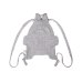 PLEATSMAMA New Bow Backpack Glitter Sliver