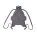 PLEATSMAMA New Bow Backpack Glitter Stone Brown