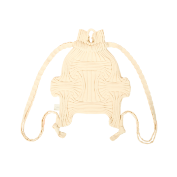 PLEATSMAMA New Bow Backpack Ivory