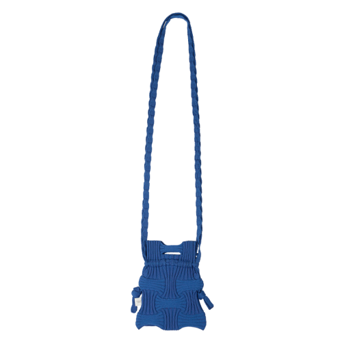 PLEATSMAMA Mini Cross Bow Bag Blue