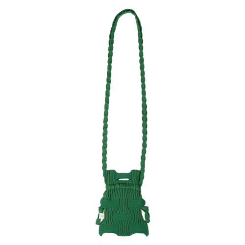 PLEATSMAMA Mini Cross Bow Bag Green
