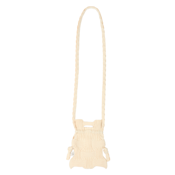 PLEATSMAMA Mini Cross Bow Bag Ivory