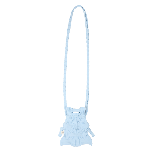 PLEATSMAMA Mini Cross Bow Bag Light Blue