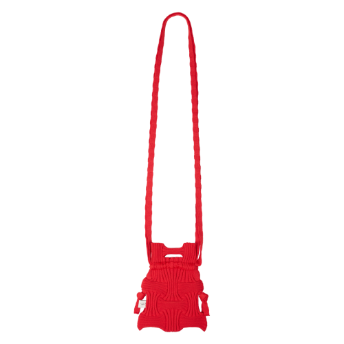 PLEATSMAMA Mini Cross Bow Bag Red