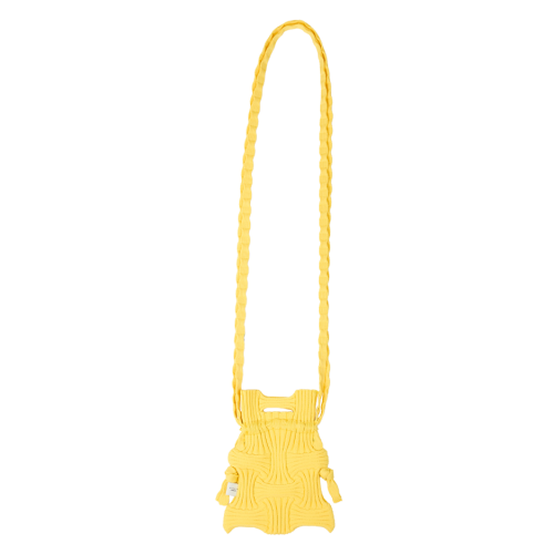 PLEATSMAMA Mini Cross Bow Bag Yellow