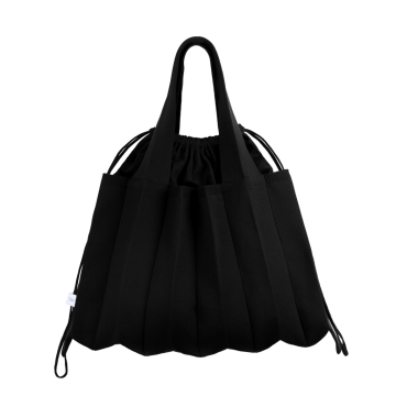 PLEATSMAMA Big Shoulder Bag Black