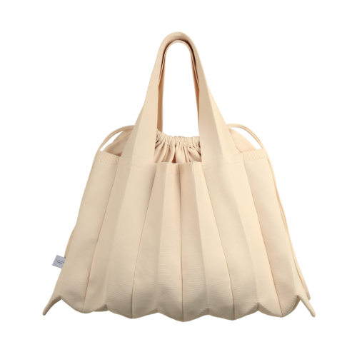 PLEATSMAMA Big Shoulder Bag Ivory