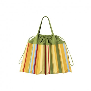 PLEATSMAMA Big Shoulder Bag Garden Stripe