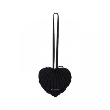 PLEATSMAMA Heart Bag Black