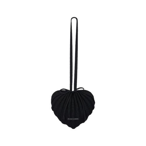 PLEATSMAMA Heart Bag Black
