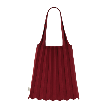 PLEATSMAMA New Shoulder Bag Burgundy