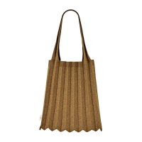PLEATSMAMA New Shoulder Bag Glitter Camel