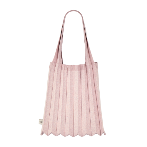 PLEATSMAMA New Shoulder Bag Glitter Pale Pink