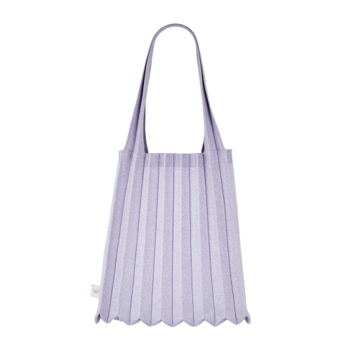 PLEATSMAMA New Shoulder Bag Glitter Pale Purple