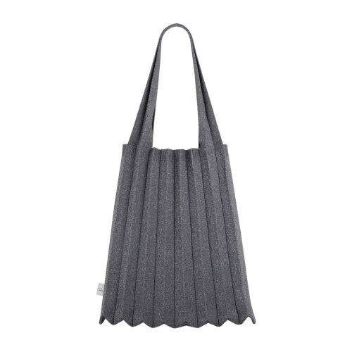 PLEATSMAMA New Shoulder Bag Glitter Stone Brown