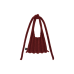 PLEATSMAMA Poodle Shoulder Bag Burgundy