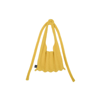 PLEATSMAMA Poodle Shoulder Bag Custard