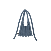 PLEATSMAMA Poodle Shoulder Bag Denim Blue