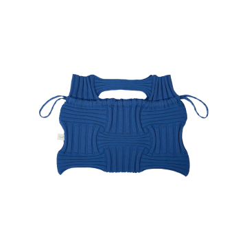 PLEATSMAMA Big Bow Bag Blue