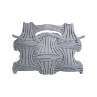 PLEATSMAMA Big Bow Bag Glitter Silver