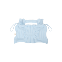 PLEATSMAMA Big Bow Bag Light Blue