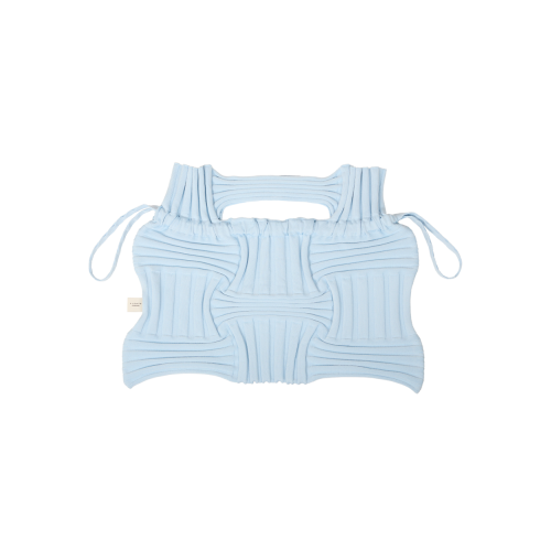 PLEATSMAMA Big Bow Bag Light Blue