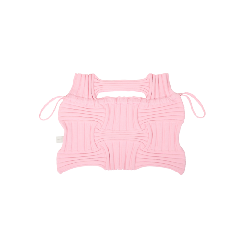 PLEATSMAMA Big Bow Bag Light Pink