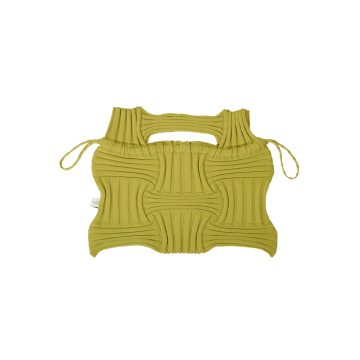 PLEATSMAMA Big Bow Bag Olive