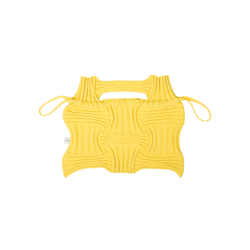 PLEATSMAMA Big Bow Bag Yellow