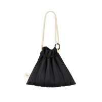 PLEATSMAMA Handle Bubble Bag Black