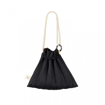 PLEATSMAMA Handle Bubble Bag Black