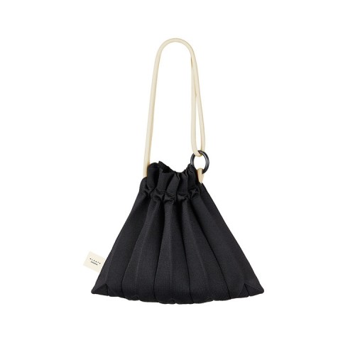 PLEATSMAMA Handle Bubble Bag Black