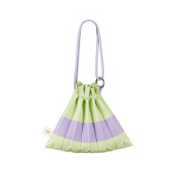 PLEATSMAMA Handle Bubble Bag Leaf Green