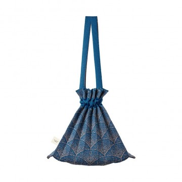 PLEATSMAMA Mini Bubble Bag Indigo Blue