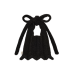 PLEATSMAMA Poodle Micro Bag Black
