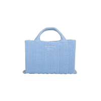 PLEATSMAMA Poodle Oversized Tote Bag Baby Blue